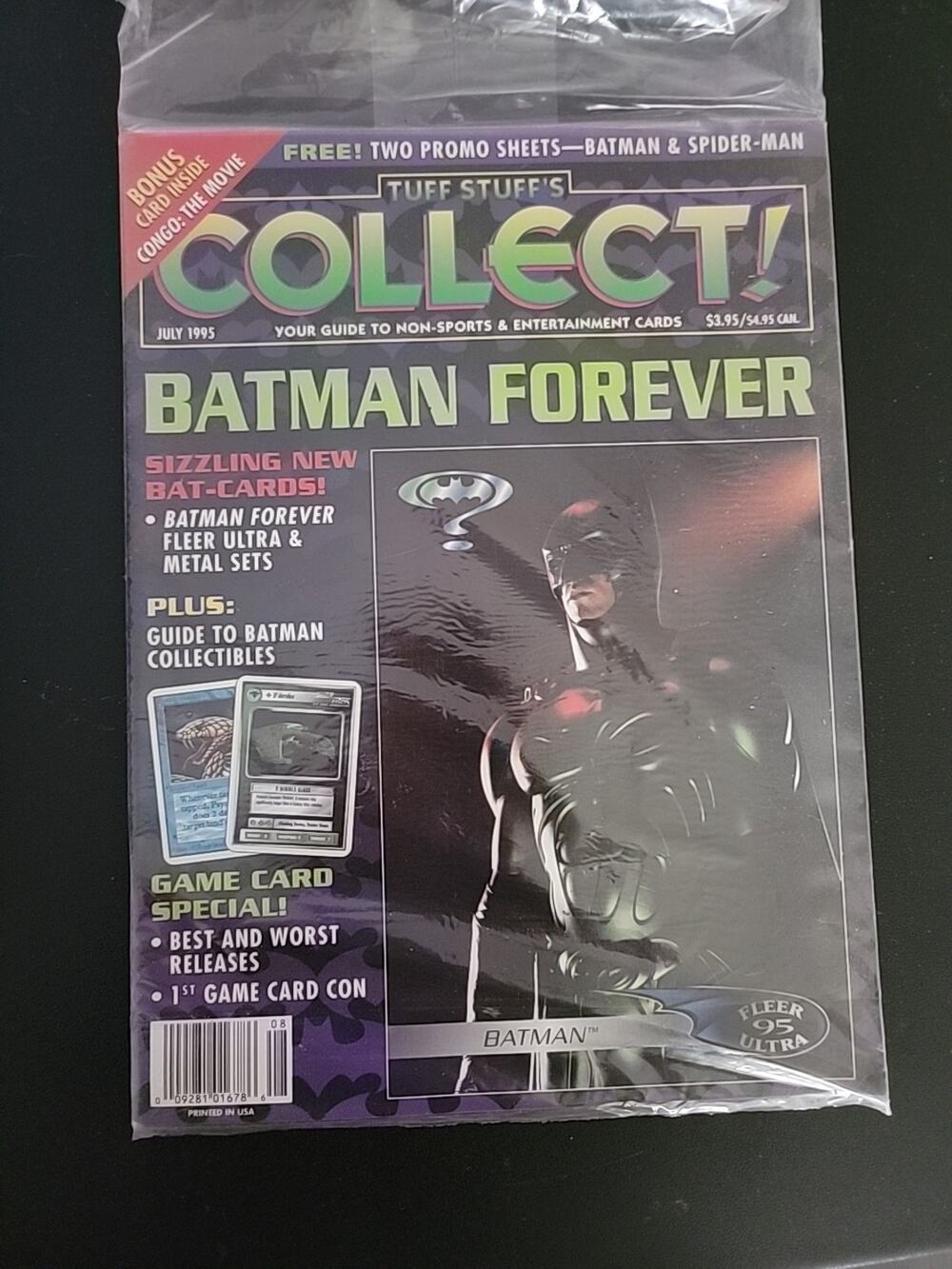 Tuff Stuff's COLLECT! Magazine July 1995 Polybag Sealed Batman Forever w/Inserts